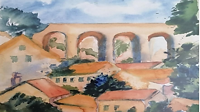 Künstlerische Inspiration in Aquarell