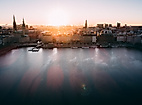 Panorama Binnenalster Sonnenaufgang