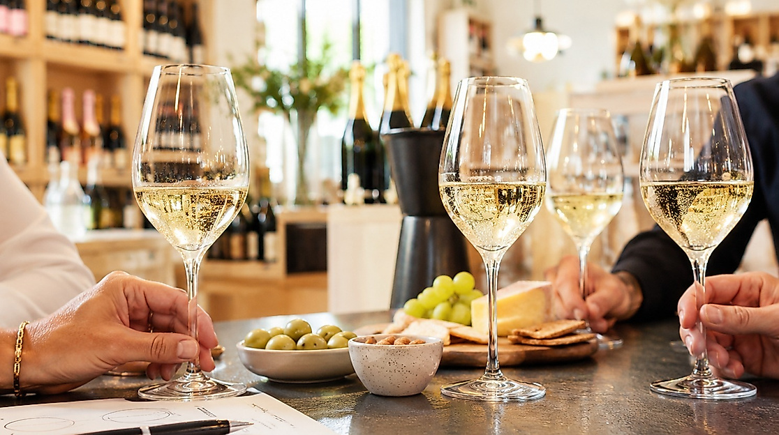 Gäste im Weinladen Maison16