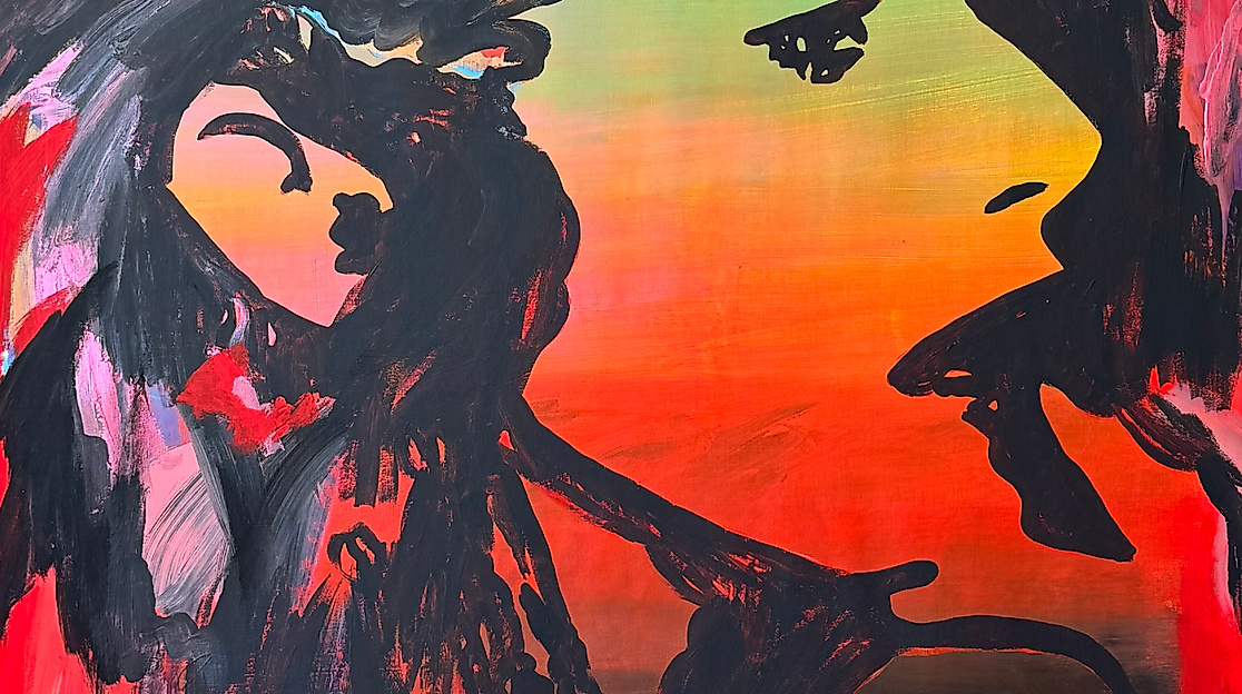 All Your Waves and Storms Passed Over Me. Acrylic on Canvas. Dimensions: 160 x 125 cm, 2023.