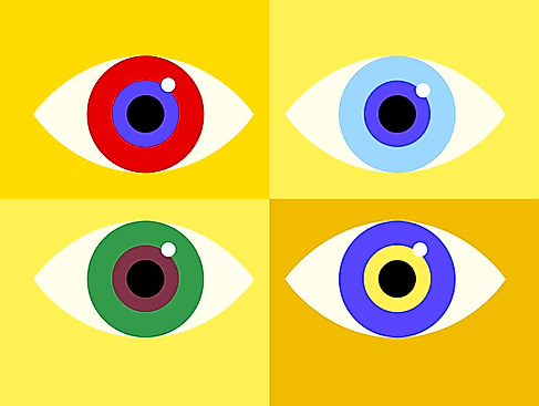 Grafik mit vier Augen