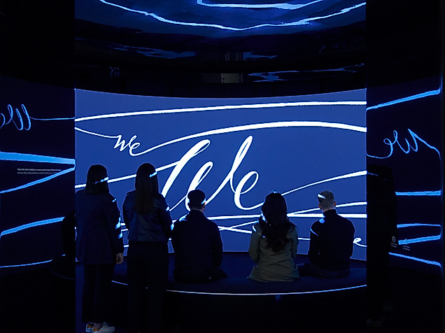 Immersive Experience in der INSPIRE WRITING Ausstellung im MONTBLANC HAUS