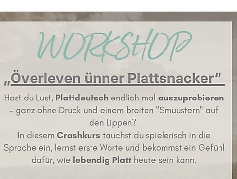 Överleven ünner Plattsnacker – Plattdeutsch-Crashkurs