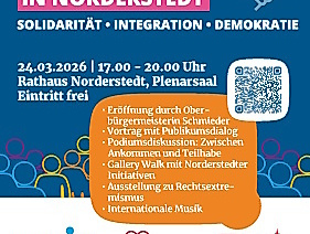 Plakat Zusammenhalt stärken in Norderstedt