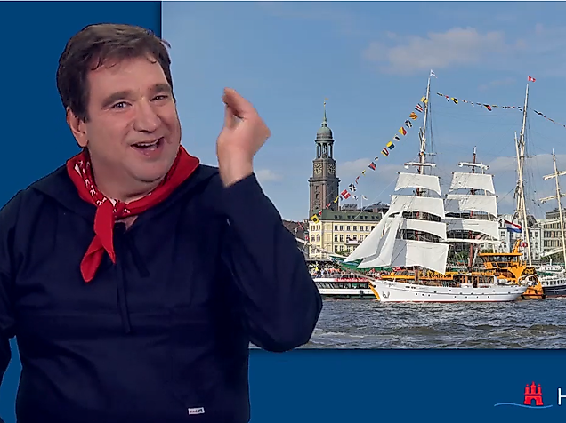 Welcome in Hamburg in International Sign Language