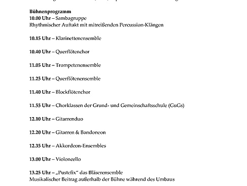 Open-Air-Veranstaltung Musikschule
