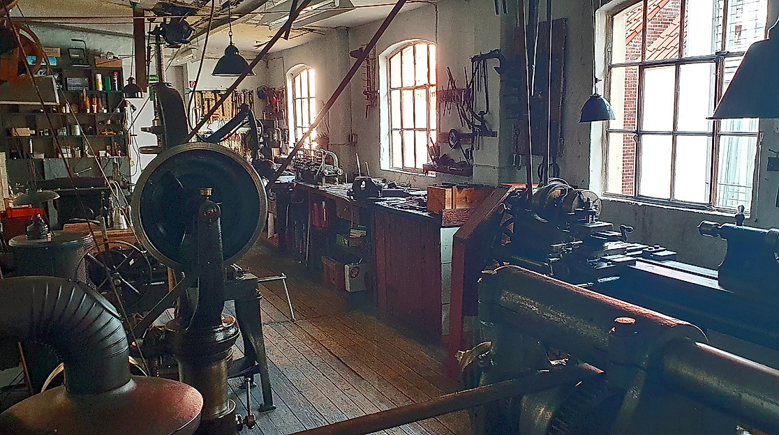 Schlosserei in der Ottensener Drahtstiftefabrik Feldtmann (2022)