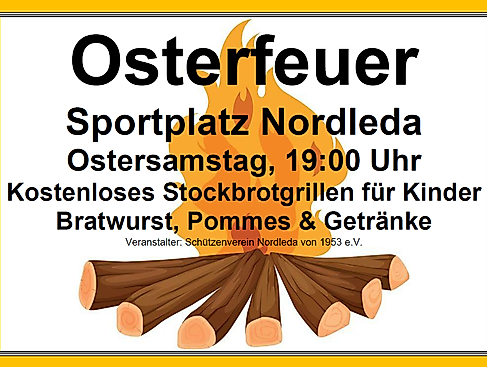 Osterfeuer in Nordleda