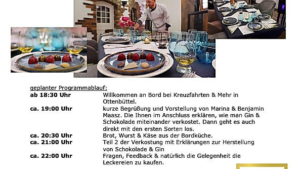 Gin- /Schokoladentasting am 10. Januar 2026 in Ottenbüttel