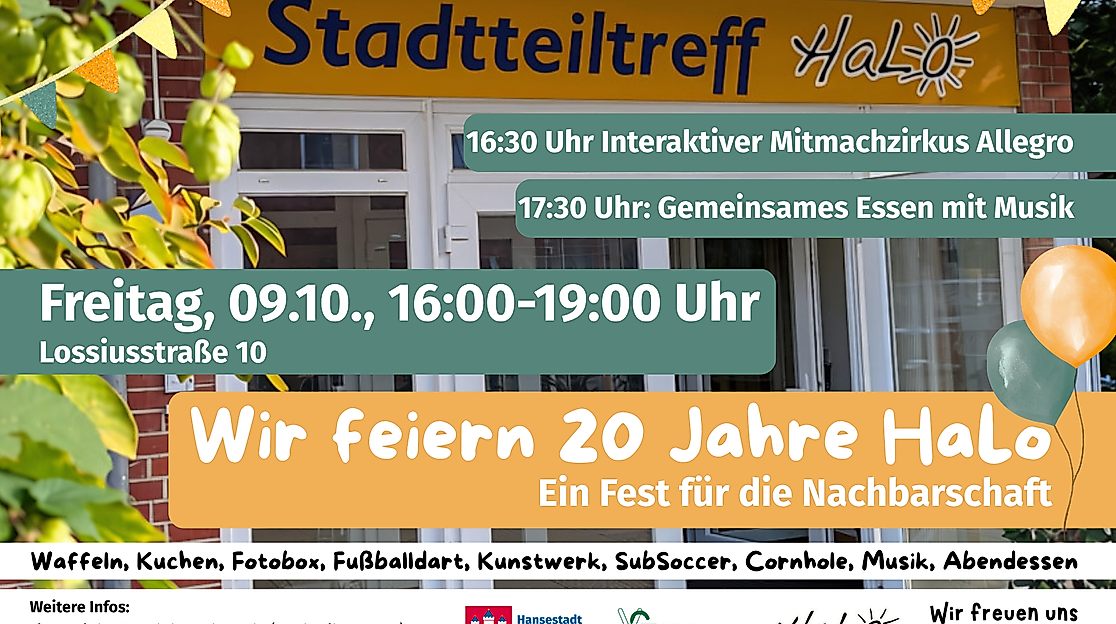 Wir feiern 20 Jahre HaLo - Ein Fest für die Nachbarschaft