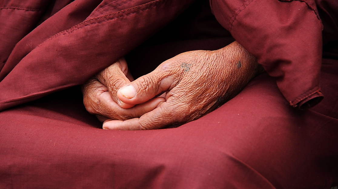 Mönch in Meditation