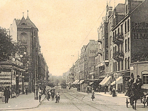 Historische Ansichtskarte der Eimsbütteler Chaussee