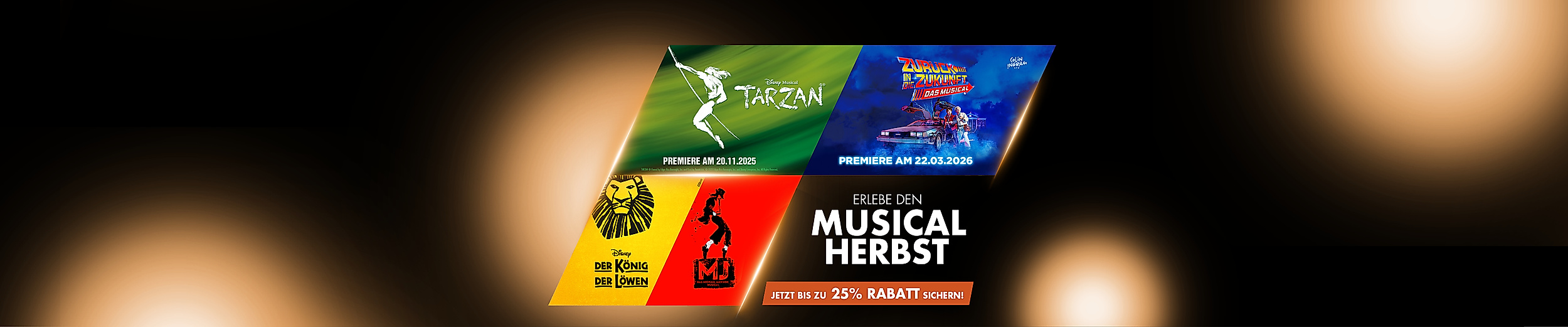 Musical Herbst Aktion bis zu 25 Prozent Rabatt