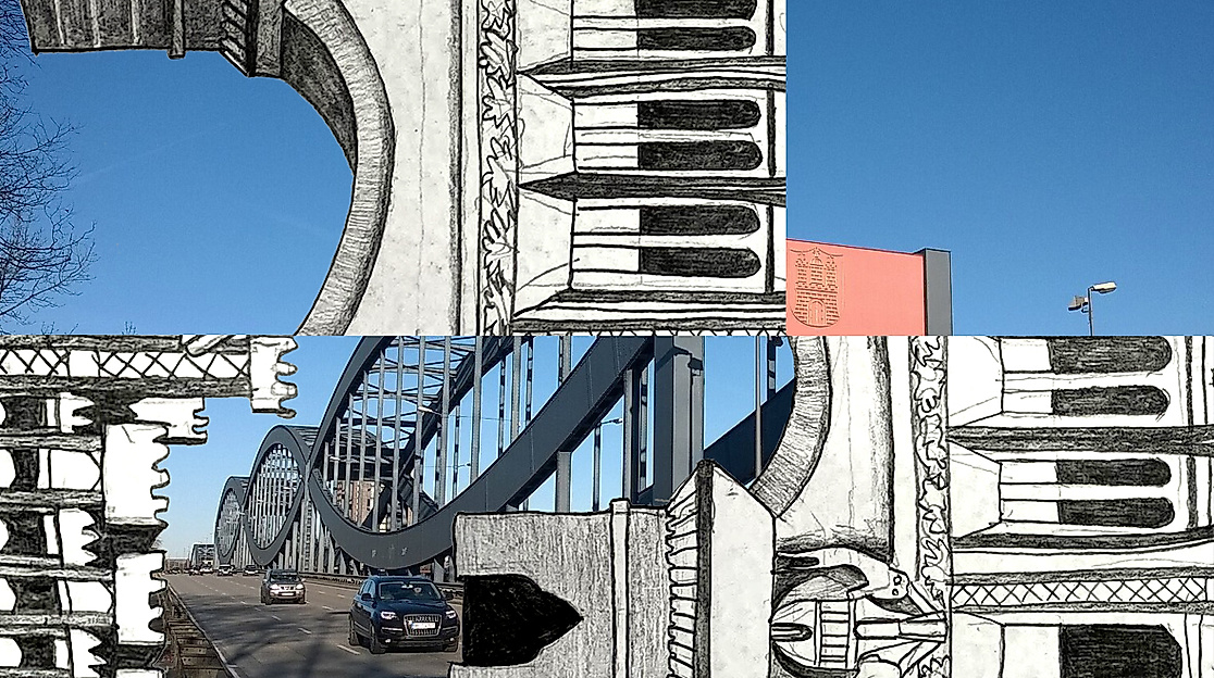 Pilar Quinteros, Skizze für Neueelteneue Brücke