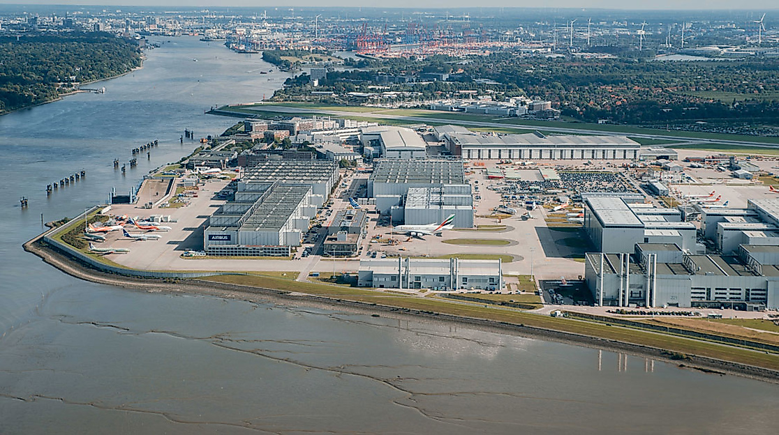 Airbus-Werk Finkenwerder in Hamburg
