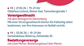 Vortragsreihe Vorsorge: Vorsorgevollmacht