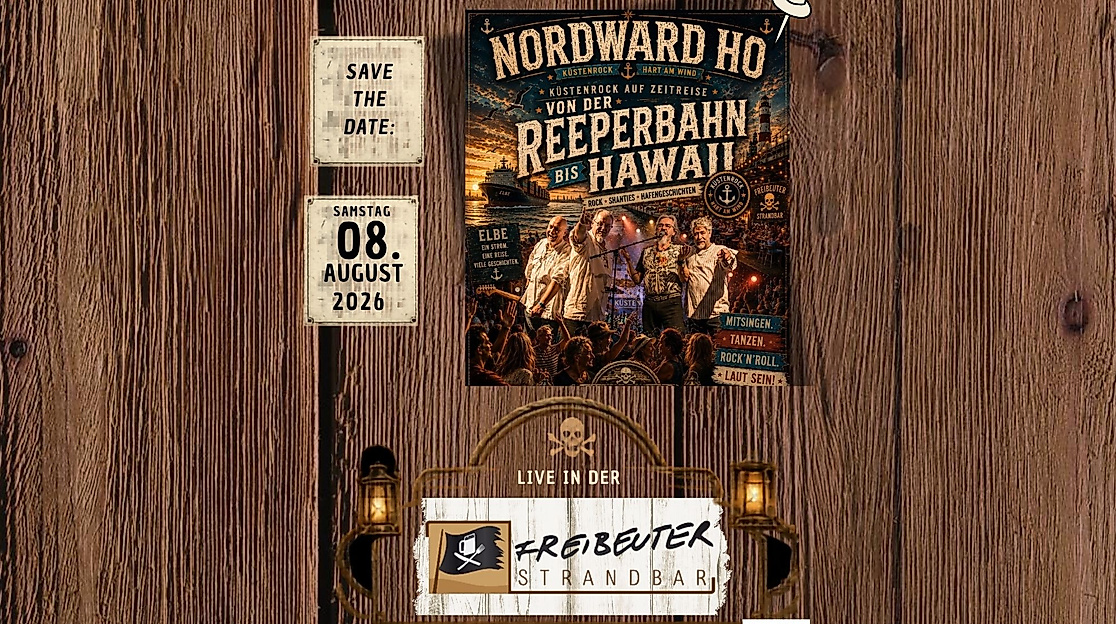 Live Musik am Strand mit Nordward Ho