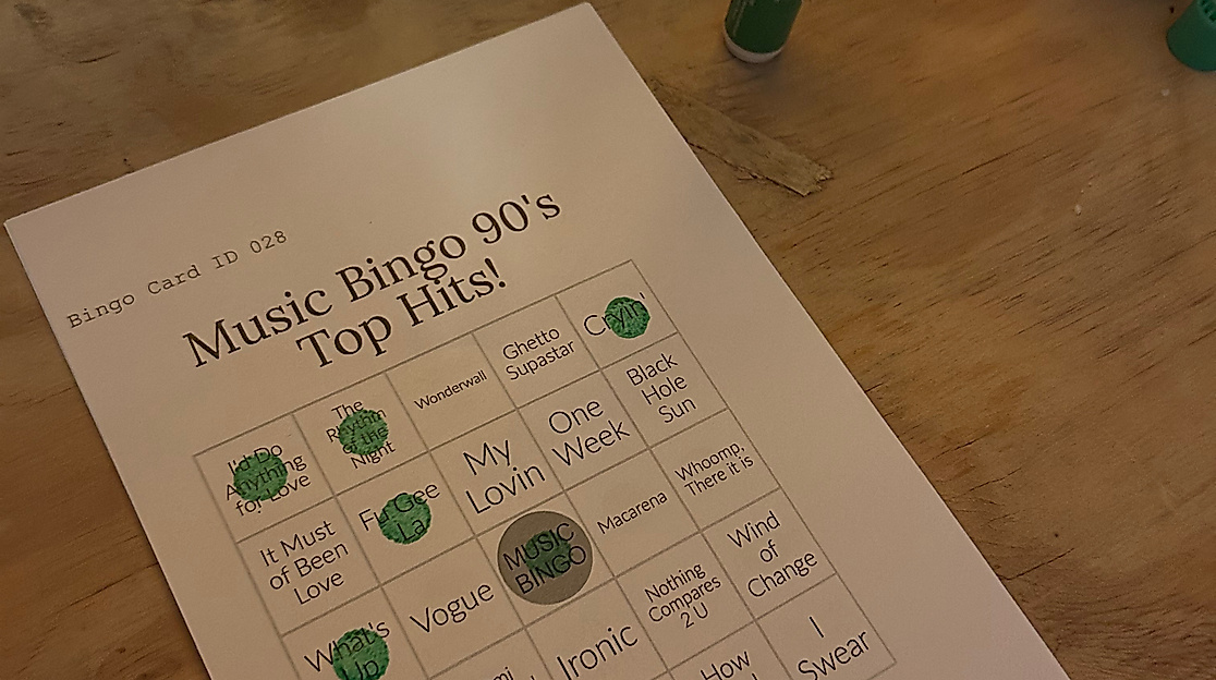 Music Bingo Karte