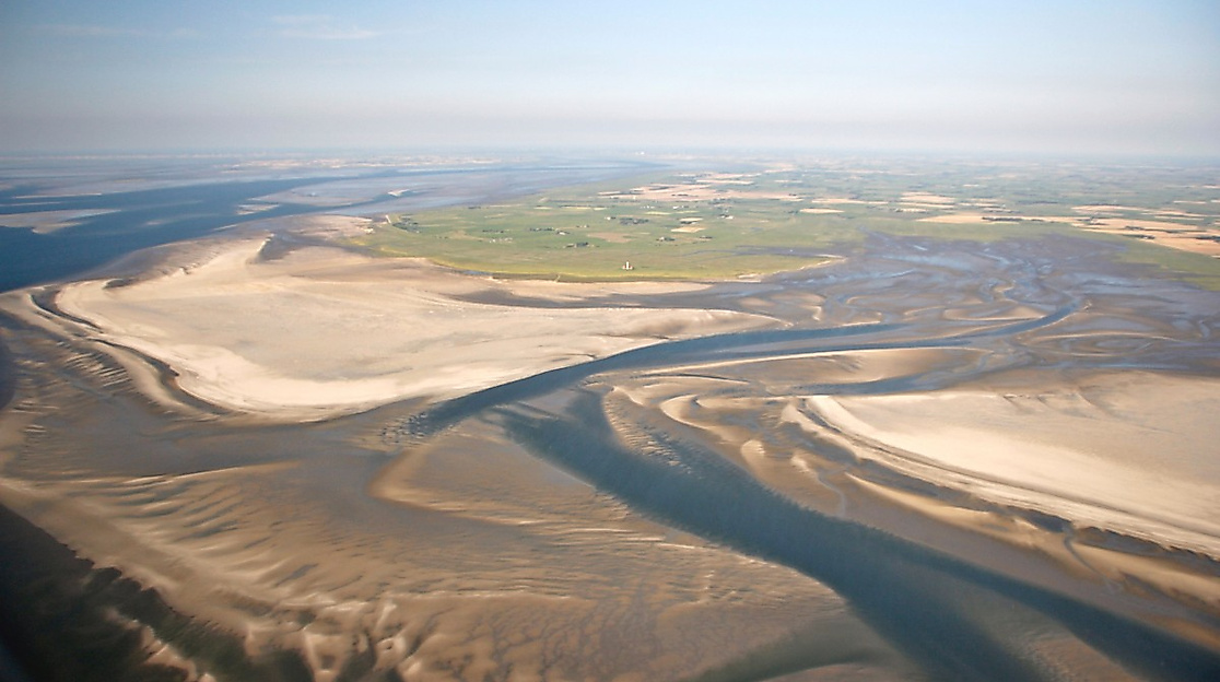 Das Wattenmeer von oben